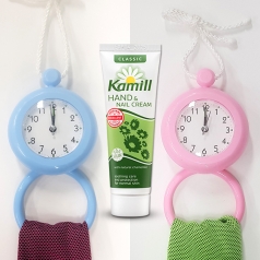 수건 타올 걸이 시계 타월 욕실시계 벽시계