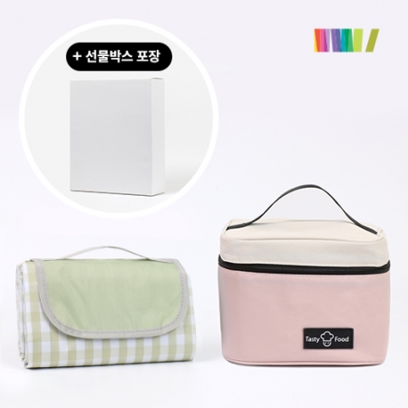 너랑나랑 피크닉 매트 + 배색사각보냉백 세트 #2
