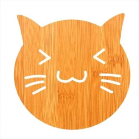 원목냄비받침 145mm 고양이냄비받침 #2