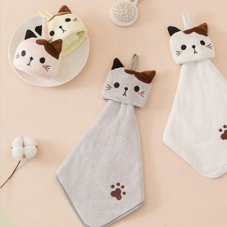 야옹야옹 고양이 고리형 주방 캐릭터 핸드타올 P25-7 #2