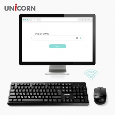 유니콘 BK-3000S 저소음 무선키보드 마우스 세트 콤보 // 업체별도 무료배송 #5