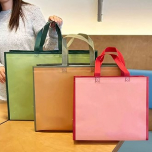 엣지 투톤 부직포 가방 중형 42X31X10cm MB06