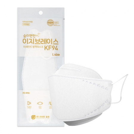 이지브레스 미세먼지마스크 KF94 대형 흰색 [J1] #2
