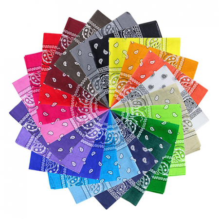 페이즐리 손수건 54x54 반다나 머플러 헤어밴드 스카프 // 인쇄제작가능 #2