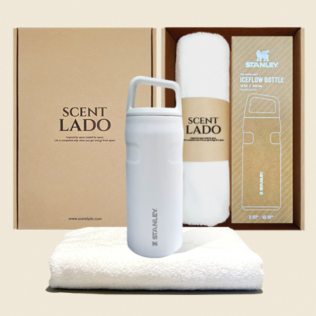 센트라도 송월 타올 수건 + 스탠리 에어로라이트 캡앤캐리 텀블러 473ml 세트 #3