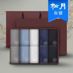 [송월타월] 땡큐 190g 세면 10매 선물세트 쇼핑백
