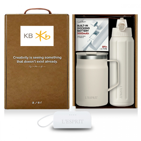 레스쁘리 고급 락앤락 세트 A, 슬로라이트 텀블러 + 뉴메트로머그 + 일체형 도킹 보조배터리 #3