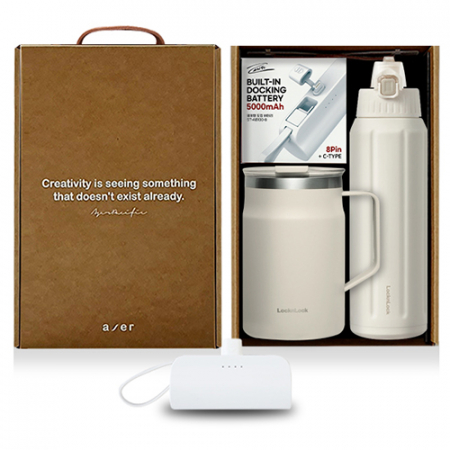 레스쁘리 고급 락앤락 세트 A, 슬로라이트 텀블러 + 뉴메트로머그 + 일체형 도킹 보조배터리 #2