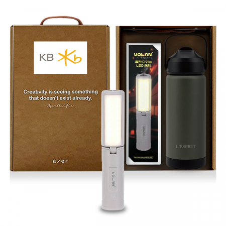 레스쁘리 고급 캠핑세트 B, 릿지라인 하이드로텀블러 510ml + 볼란 다기능 LED 랜턴 #3