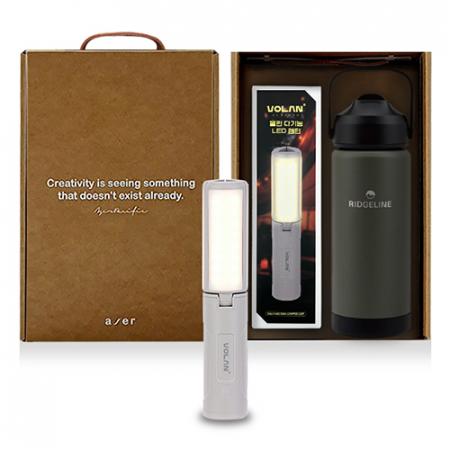 레스쁘리 고급 캠핑세트 B, 릿지라인 하이드로텀블러 510ml + 볼란 다기능 LED 랜턴 #2