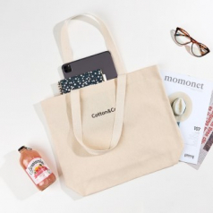 코튼앤코 커스텀 가로형 에코백 43x35x10 // 국내 제작형