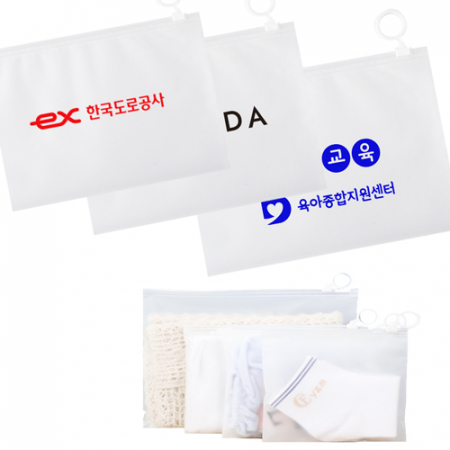 반투명 EVA 슬라이드 지퍼백 고리형파우치 17x13, 22x15, 28x21 #2