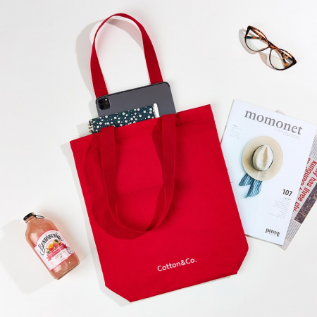 코튼앤코 커스텀 세로형 컬러 에코백 34x40x10 // 국내 제작형 #3