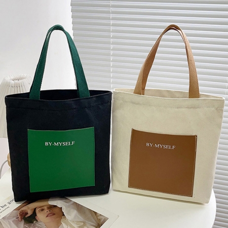 B151 미니 스퀘어 캔버스백 에코백 캐주얼 보조 가방 인쇄 주문제작 답례품 행사 기념품 #3