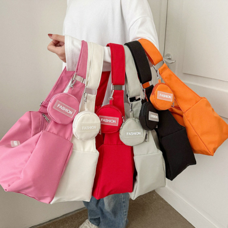 B141 마카롱 포켓 크로스 토트백 캐주얼 패션 가방 미니 주문제작 인쇄 #2