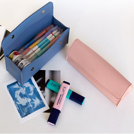 트라이앵글 펜슬파우치 케이스 대용량 가죽필통 #2