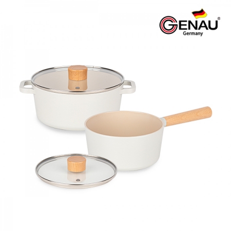 [독일 제너] 브리제 IH 세라믹코팅 냄비 2종(18편수+20양수) 아이보리 #2