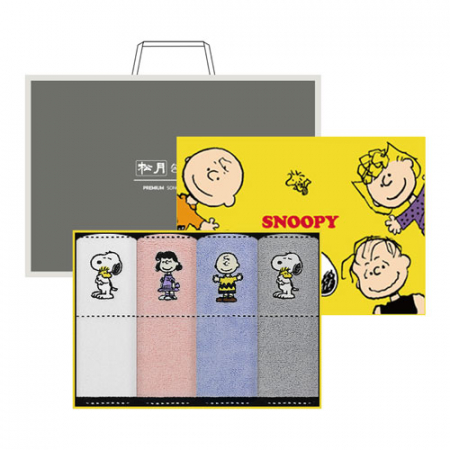 [송월타올] 스누피 프렌즈 140g 4매입 H #2