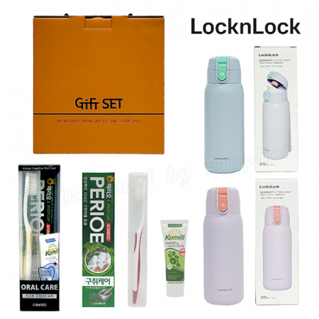 신박한세트 17호ㅡ락앤락 코튼캔디 텀블러 2개, 오랄케어페트(페리오치약,칫솔,칫솔케이스,카밀핸드크림) #3