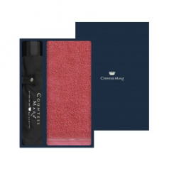 송월 타월우산세트 A (컬러풀40 타월1 + CM 3단 폰지 우산1)