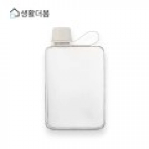 생활더봄 트라이탄 슬림 사각 휴대용 투명 보틀 누수방지 물병 500ml