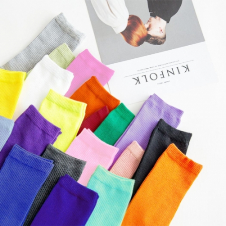 골지 컬러 무지여성양말 #2