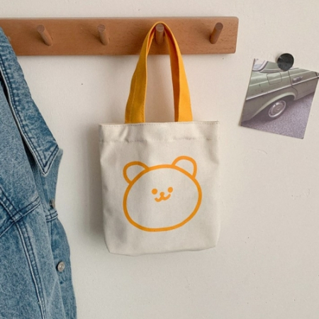 곰돌이미니에코백 캔버스미니가방 손가방 에코백 #2