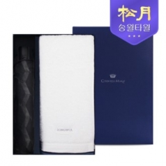 송월 40수 포인트40 타올 200g + 3단 큐브 완전자동 우산 2P 콤보세트