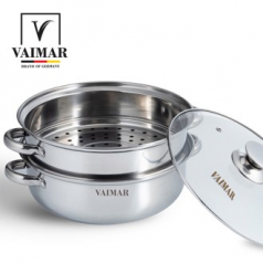 바이마르 엔틱 스텐 2단 찜솥 28cm