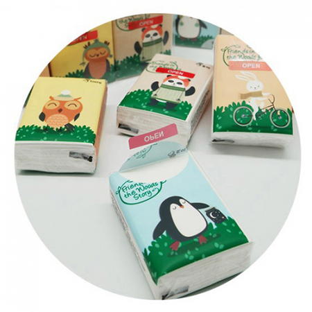 천연펄프 휴대용 화장지 포켓 미니 티슈 미용티슈 10매 Y2508 #2