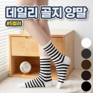 다올 P2520 알록달록 데일리 골지양말