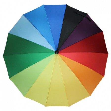 발렌타인 60x14 자동 FRP 무지개 장우산 #4