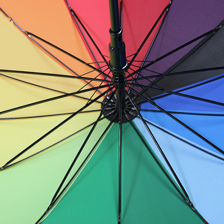 발렌타인 60x14 자동 FRP 무지개 장우산 #5