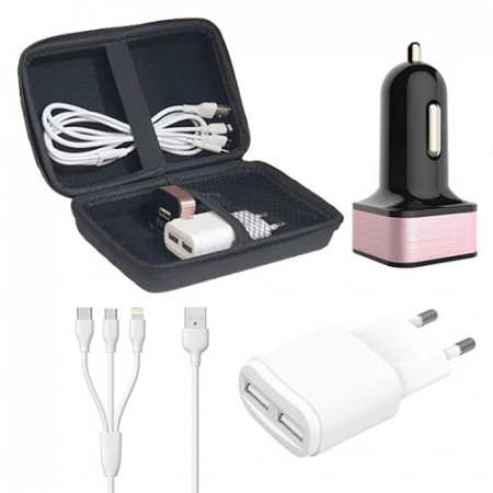 여행용충전기 세트 D // 충전기 케이블 차량충전기파우치 #3