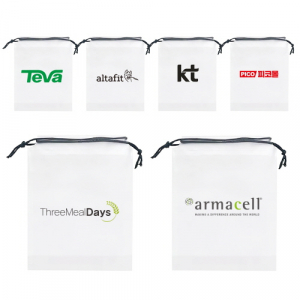 반투명 다용도 방수 EVA 끈파우치 소형 16x20cm