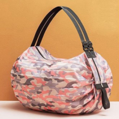 슬로라 지퍼형 멀티 주름가방 접이식 숄더백 장바구니