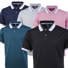 에어로쿨 골지 배색티 반팔