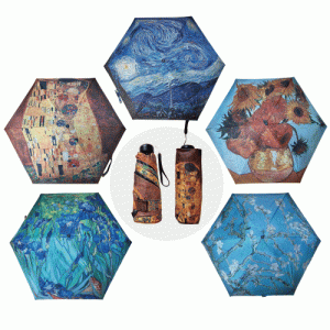 고급 명화 5단 접이식 우산 양산 양우산