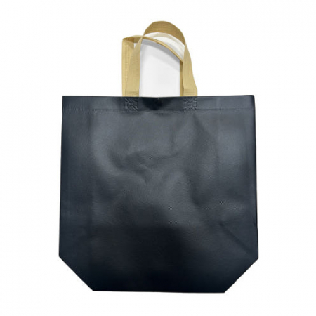 다회용가방 코팅 부직포 PP 똑딱이 쇼핑백 검정 330x280x120 // 로고인쇄 #3