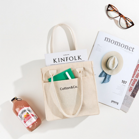 코튼앤코 옆폭 토트에코백 22x22x8(옆폭8) #3