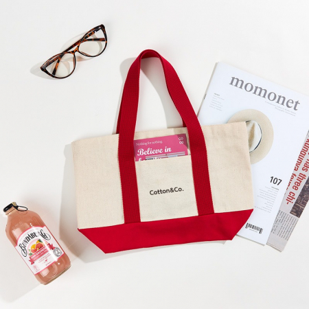 코튼앤코 아웃터스트랩 투톤에코백 34x22x10(높이5) #3