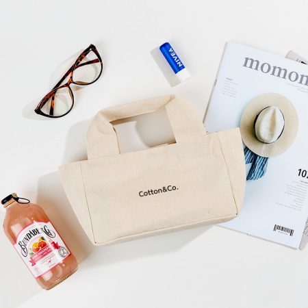 코튼앤코 옆폭 미니에코백 22x14x8(옆폭8) #2