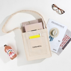 코튼앤코 옆폭 크로스에코백 24x27x8(옆폭8)