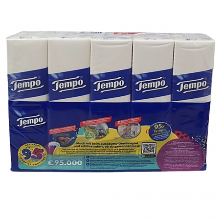 템포 행키티슈 천연펄프 먼지없는 화장지 독일  휴대용 4겹 10매입 #3