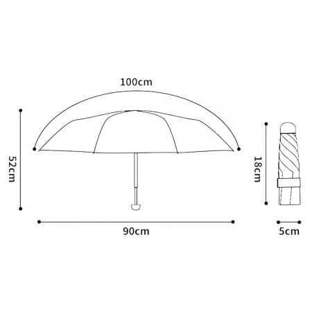 엑시온 초경량 머쉬룸 파우치 5단 암막양우산 #6