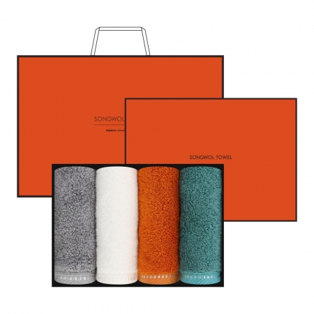 [송월타올] 솔리드뱀부 200g 4매입 H #3