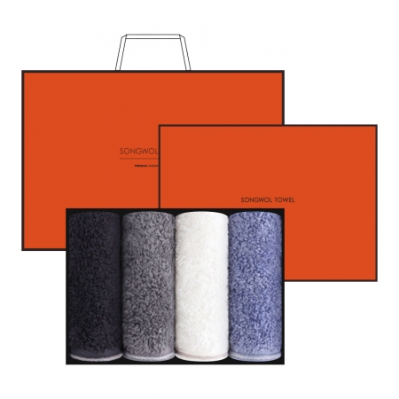 [송월타올] 솔리드혼방사 190g 4매입 H #3