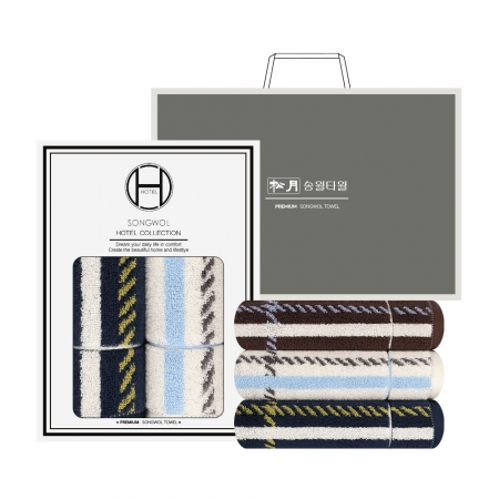 [송월타올] 카운테스마라 체크 200g 2매입 H #3