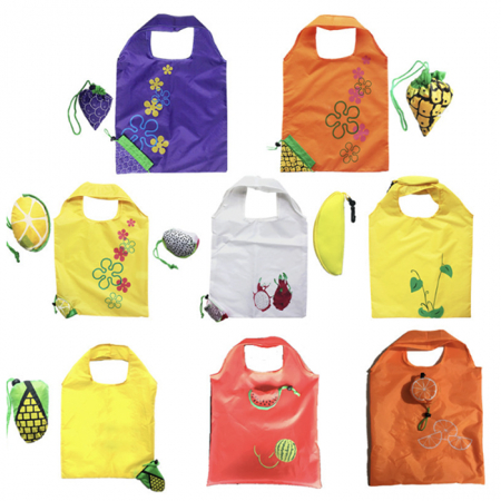 B124 후르츠 휴대용 시장가방 접이식 가방 바쿠백 인쇄 가방 에코백 주문제작 답례품 #2