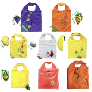 B124 후르츠 휴대용 시장가방 접이식 가방 바쿠백 인쇄 가방 에코백 주문제작 답례품